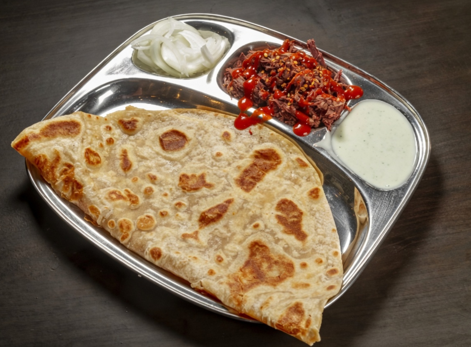 Chili Beef Paratha